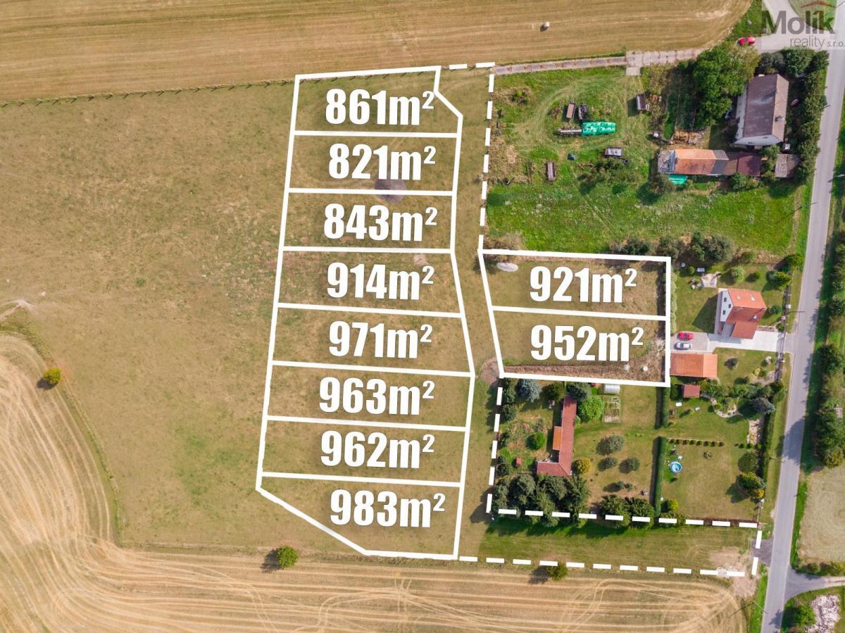 Prodej stavebního pozemku, OV, 921 m2, Velký Bor u Horažďovic