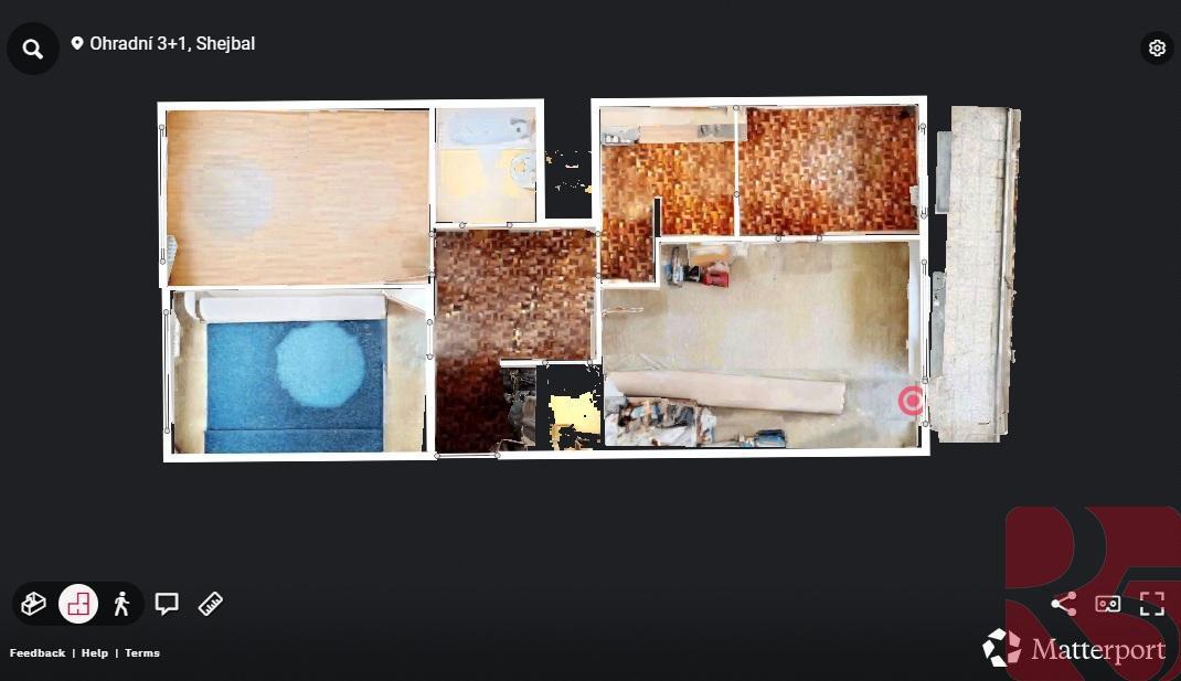 Pronájem 3+1 80m2 P4 Michle, ul. Ohradní, metro, tramvaj, lodžie, samostatné pokoje