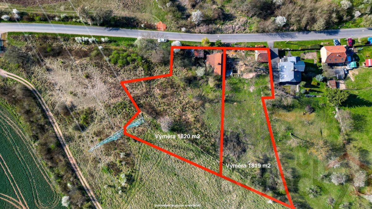 Prodej stavebního pozemku 1820 m2 v žádané lokalitě Poříčany, okres Kolín.