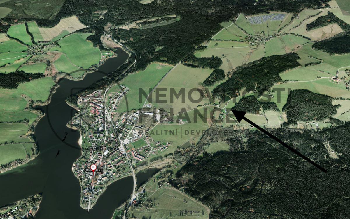 Prodej komerčního pozemku 16 365 m2, obec Frymburk, Lipensko okr. Český Krumlov