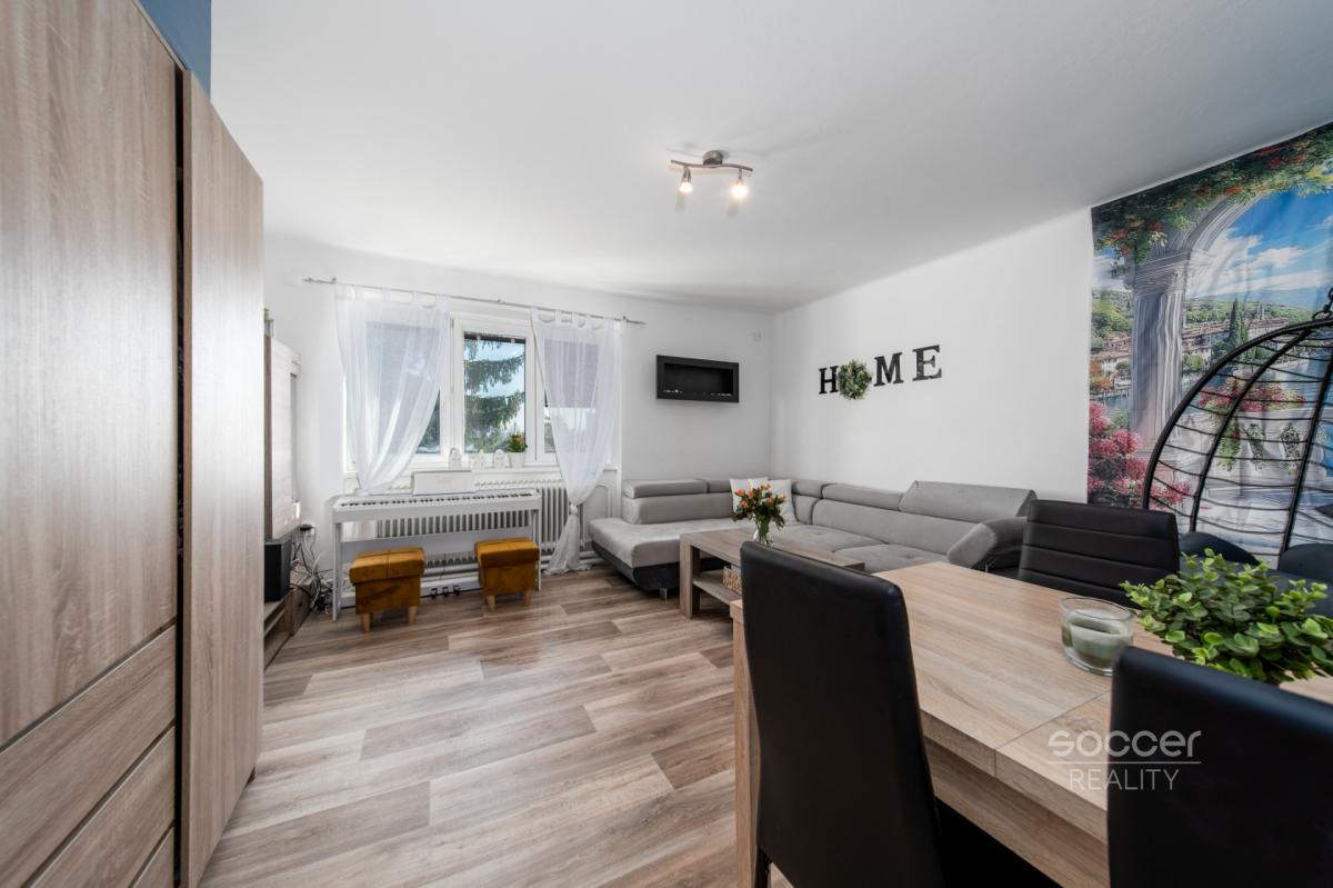 Příjemný byt se zahrádkou v Dobrovici u Mladé Boleslavi.