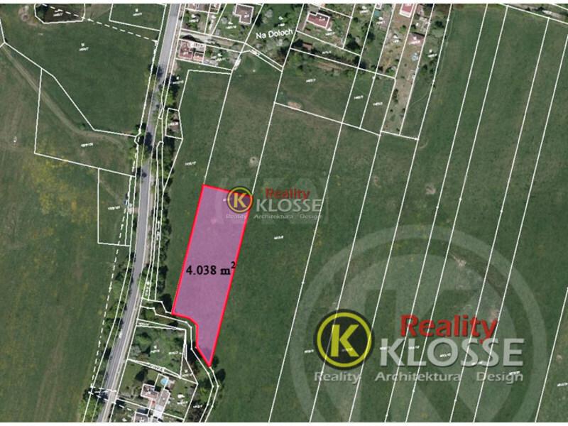 Pozemek  o celkové výměře 4038 m2, Na Dolech, Kamenný Újezd