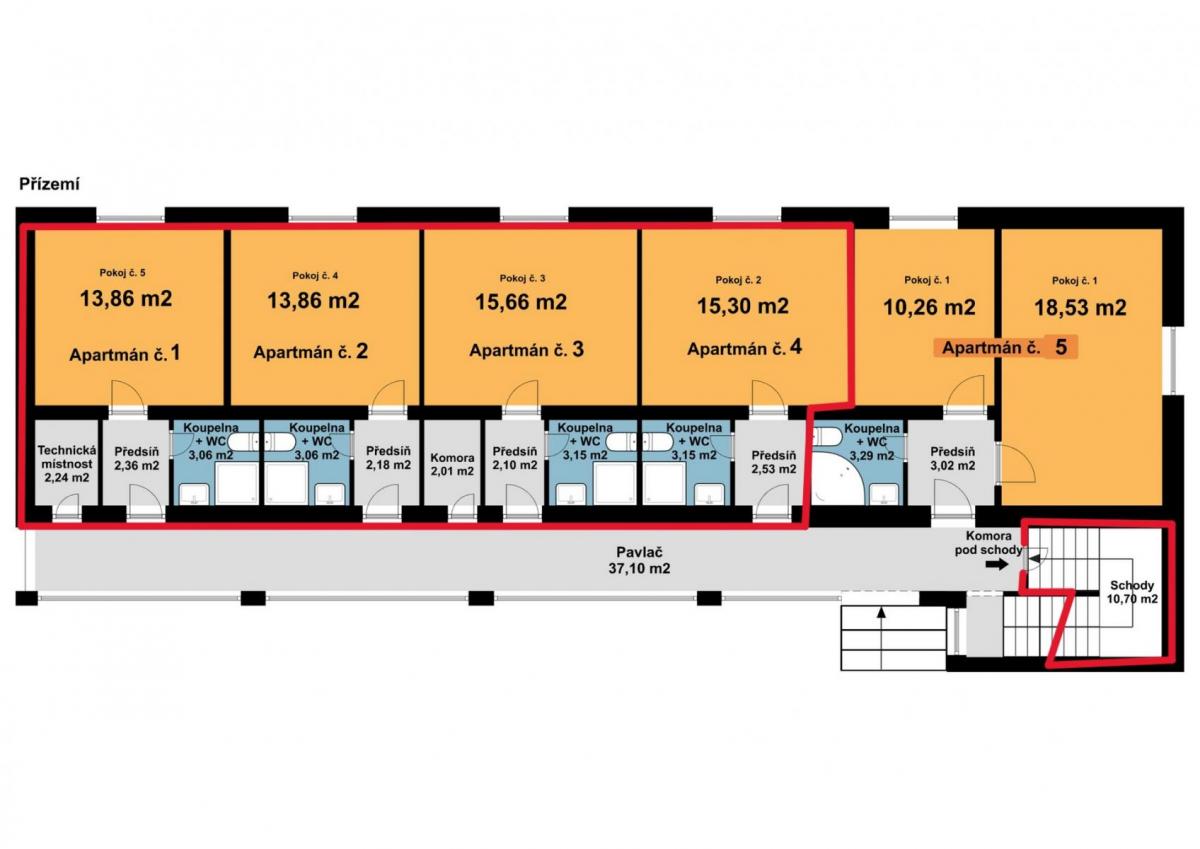 Prodej apartmánů 1+kk, 19 m2, Dolní Dunajovice