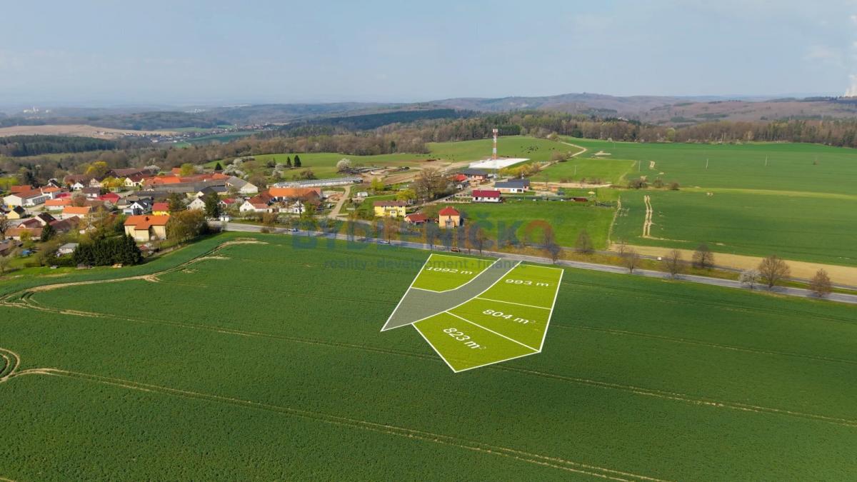Prodej stavebních pozemků v obci Chotýčany, okres České Budějovice.