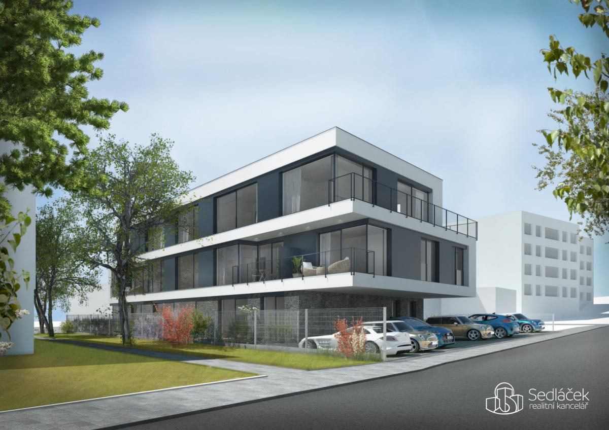 Prodej bytu 2+kk s předzahrádkou – Rezidence Cikorka, Praha – Modřany