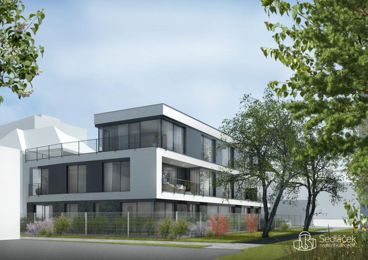 Prodej bytu 1+kk s lodžií – Rezidence Cikorka, Praha – Modřany