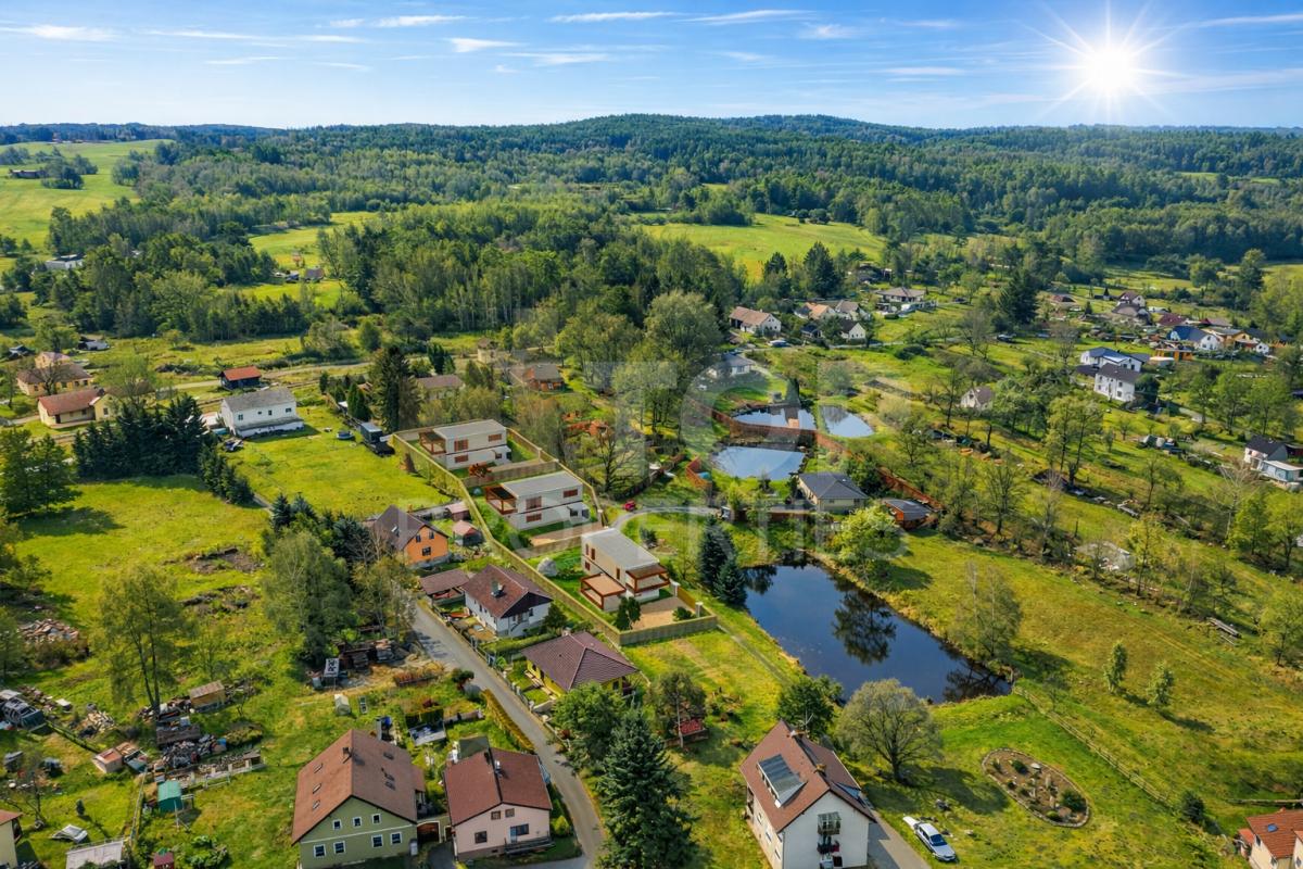 Prodej stavebního pozemku 1118m2, Lomy u Člunku, Česká Kanada