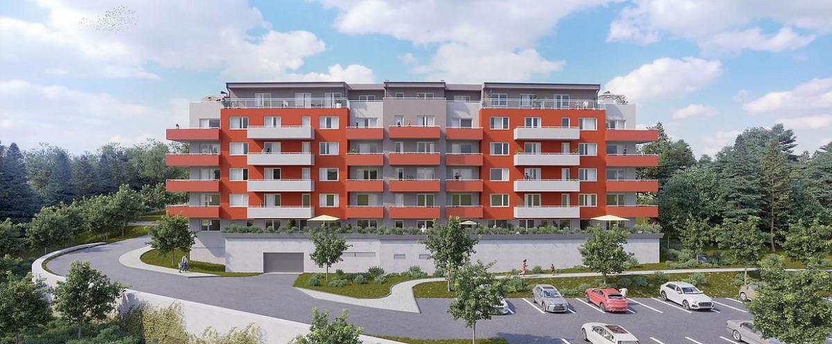 Prodej bytu 1+kk s balkonem v Brně - Bystrci s termínem dokončení leden 2026