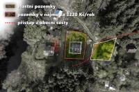 Prodej chaty se zahradou u obce Římov v Chatové osadě Klady. - pozemky