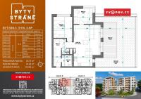 Byt 3+kk novostavba v projektu BYTY STRÁNĚ, 3.NP - Obrázek k zakázce č.: 668516