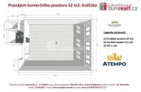 Pronájem, komerční prostor o výměře 52 m2, ul. Kněžská 369/18, centrum města České Budějovice - 2