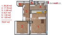 Nový byt 2+kk, 78 m2, společná zahrada 250 m2, 2 x parkovací stání, 1.patro, cihla, Praha 4 - Krč - 13
