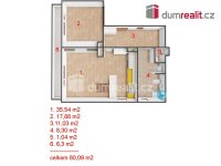 Nový byt 2+kk, 74 m2 + balkon 6,3, společná zahrada 250 m2, 2 x parkovací stání, 2.patro, cihla, Praha 4 - Krč - 4