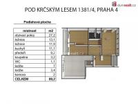 Světlý byt 3+1 s 2 x lodžiíí (79,1 m2) + lodžie 7 m2 + 3,4 m2, 1 patro, Praha 4 - Krč - 6