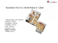 Novostavba bytu 2+kk, 58 m2 + 5,7 m2 balkon, 6.patro, OV, Praha 9 - Vysočany (metro B)  - 13