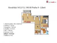 Novostavba bytu 2+kk, 58 m2 + 5,7 m2 balkon, 6.patro, OV, Praha 9 - Vysočany (metro B)  - 6