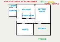 Prodej zrekonstruovaného bytu 3+1 s lodžií, 73 m2, Milevsko - 2