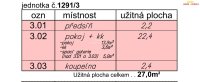 Prodej bytu 1+KK, OV , 23 m2, Praha 8  - 5