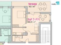 Pronájem pěkného bytu 2KK, 50m2 +16m2 terasa, Praha - Pitkovice  - 4