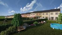 Prodej novostavby krajního řadového domu o dispozici 5kk a velikosti 144 m2 se zahradou v Kaplici - Zahrady.jpg