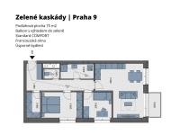 Moderní byt 3+kk s balkonem na Praze 9 v projektu Zelené kaskády. Nyní s akční slevou 339 945 Kč. - Zelené kaskády  Praha 9 (byt 206).jpg
