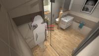 Prodej bytové jednotky 2+kk v novostavbě RD v Táboře - Klokotech - koupelna pohled