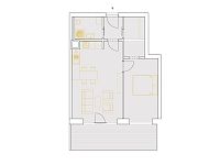 Pronájem nového bytu 2+kk s terasou, sklepem a garážovým stáním, ul. K. Šatala., České Budějovice - půdorys bytu.jpg