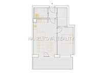 Pronájem nového bytu 2+kk s terasou, sklepem a garážovým stáním, ul. K. Šatala., České Budějovice - půdorys bytu.jpg