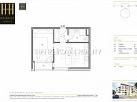 pronájem novostavby bytu 2+kk s lodžií, byt číslo B.20, residence Hálkova, ČB - půdorys bytu B.20