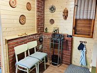 Pronájem dřevěné, plně vybavené chaty na pozemku o výměře 285 m2, Vodňany - Kuchyně, pronájem chaty, Vodňany