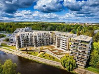 Pronájem částečně zařízeného bytu 2+kk s terasou, byt E.3.02, rezidence DLOUHÁ LOUKA - Pronájem 2+kk Dlouhá Louka