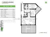 Pronájem luxusního bytu 3+kk s velkou terasou v 5.NP, byt A.5.5, rezidence DLOUHÁ LOUKA 2.etapa - půdorys bytu