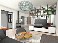 Prodej novostavby zděného nízkoenerg. domu 4+1, Hosín u Č. Budějovic, 754 m2, dokončení jaro 2026 - interier 02 - seda.jpg