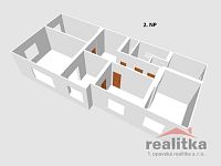Prodej rodinného domu 5+1 a 1+1 s garáži, hospodářskou budovou a zahradou, Skřipov, okres Opava - RD Skřipov 2.NP 3D.jpg