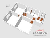 Prodej dvougeneračního domu se dvěma byty 3+kk, garáží a zahradou – Malé Hoštice, Opava - RD Slezská 2.NP 3D.jpg