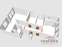 Prodej prostorného bytu 110 m² , 4+1 se zahradou – Opava, ul. Olomoucká - byt 4+1 Olomoucká 41 3D.jpg