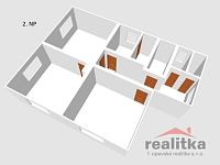 Prodej rodinného domu 2x 3+kk, se zahradou a garáží, obec Opava – Malé Hoštice - RD Slezská 2.NP 3D-1.jpg