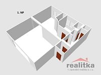 Nabízíme rodinný dům 4+1 s fotovoltaikou, dvougaráží, bazénem a zahradou, Ostrava - Stará Bělá - RD Stará Bělá 1.NP 3D.jpg