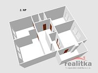 Nabízíme rodinný dům 4+1 s fotovoltaikou, dvougaráží, bazénem a zahradou, Ostrava - Stará Bělá - RD Stará Bělá 2.NP 3D.jpg