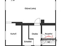 Prodej rekreačního domu 4+1 se zahradou, Hořejší Kunčice (okres Opava) - Chata Hořejší Kunčice 1.NP.jpg