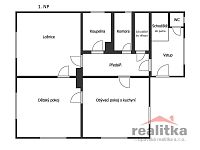 Prodej dvougeneračního domu se dvěma byty 3+kk, garáží a zahradou – Malé Hoštice, Opava - RD Slezská 1.NP.jpg