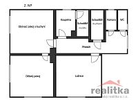 Prodej dvougeneračního domu se dvěma byty 3+kk, garáží a zahradou – Malé Hoštice, Opava - RD Slezská 2.NP.jpg