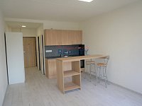 Pronájem větší garsonky na sídl. Vltava 27m2 - kuchyňská linka
