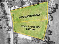 Prodej stavebního pozemku 2585 m2,  Ústí u Hranic - Foto 2