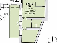 Prodej cihlového bytu 2+kk s terasou, 55 m2, ČS armády, Hranice - Foto 3