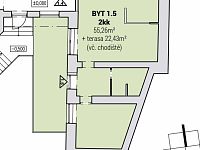 Prodej cihlového bytu 2+kk s terasou, 58 m2, ČS armády, Hranice - Foto 8