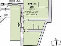 Prodej cihlového bytu 2+kk s terasou, 58 m2, ČS armády, Hranice - Foto 8