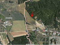 Prodej orné půdy u Kostelce nad Černýni lesy - mapa