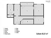 Prodej družstevního bytu 4+1 s balkonem v  lokalitě Teplice, Trnovany - pudorys sablona 2Dobnoveny.jpg