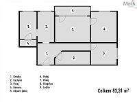 Prodej družstevního bytu 4+1 s balkonem v  lokalitě Teplice, Trnovany - pudorys sablona 2Dobnoveny.jpg
